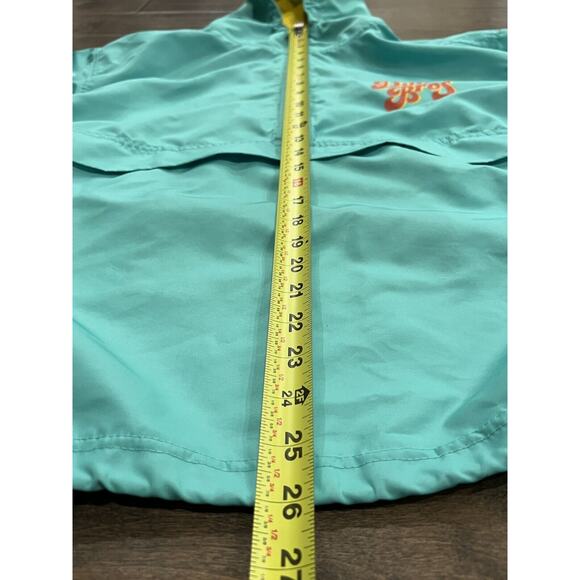 Dutch Bros Unisex Turquoise 1/2 Zip Windbreaker Hooded Pullover Jacket Size S - Picture 8 of 9
